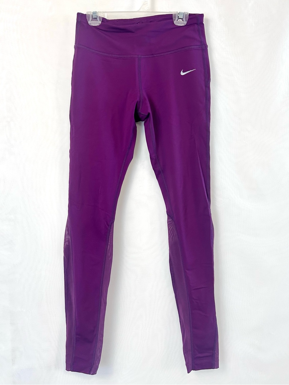 Nike Dr-Fit Women's Purple Athletic Mesh Panel Leggings / Small